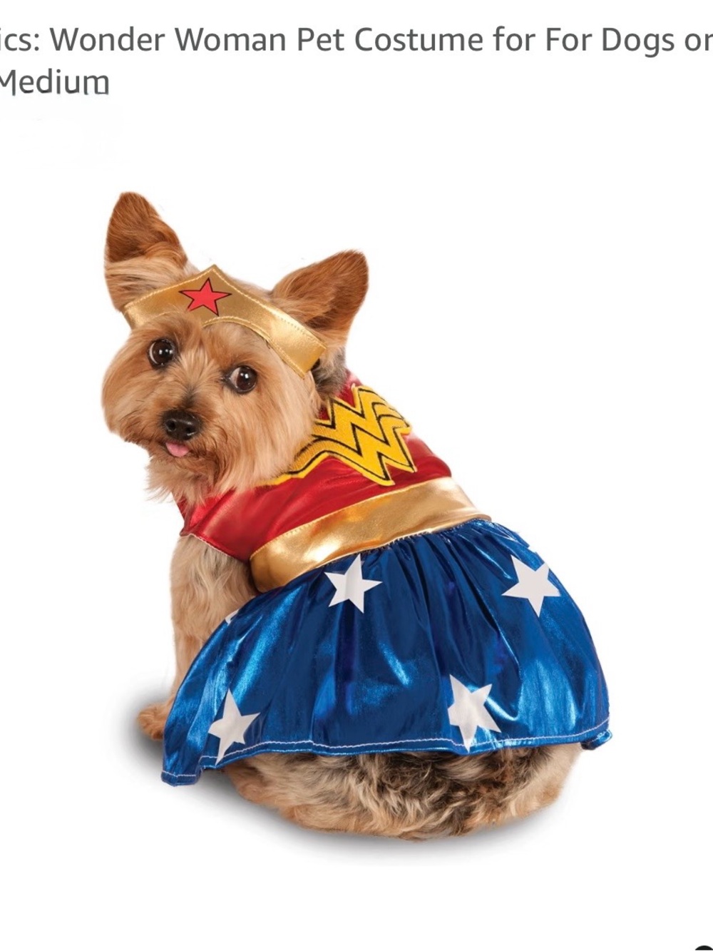Pet Costume - Wonder Woman - Size Medium. NWT - Picture 2 of 2